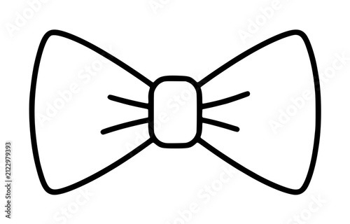 Fotografía Minimalist hand drawn bow tie vector icon illustration, classic formal accessory