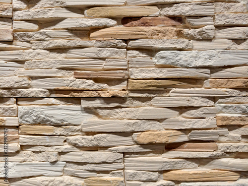Konstfotografi Decorative panels replicating brick stone and tile patterns shown in a construct