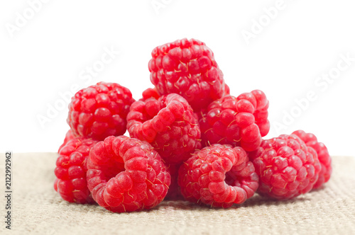 red raspberry on a table close up