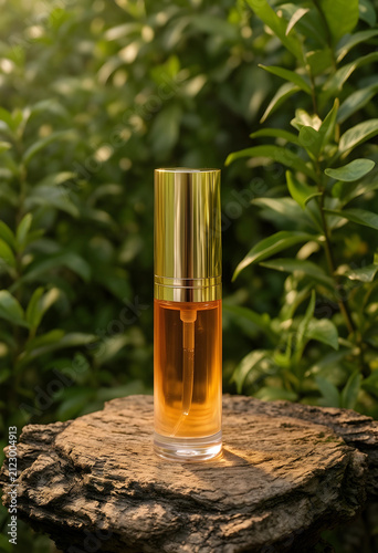 Natural cosmetic serum bott...