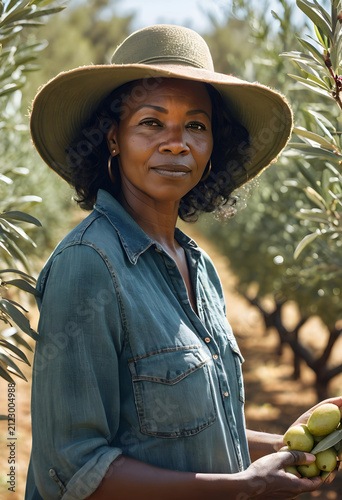 African american woman farm...
