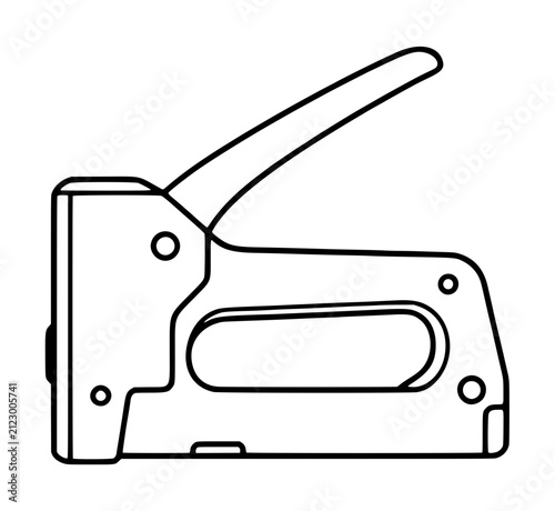 Фотография Minimalist hand-drawn line art vector icon illustration of a classic carton stap