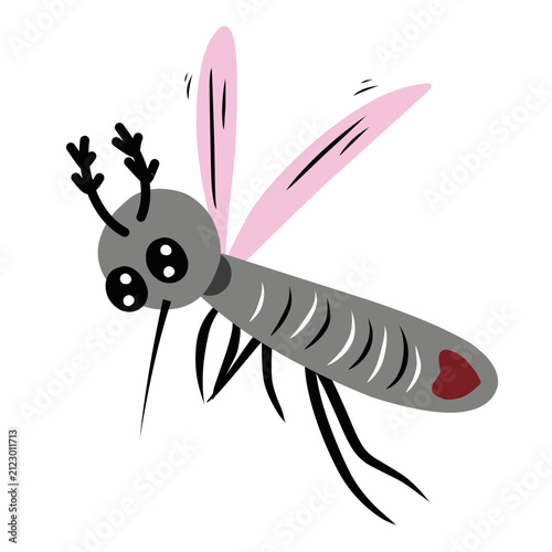 Cute Cartoon Mosquito Illustration