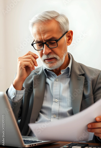 Senior businessman with gra...
