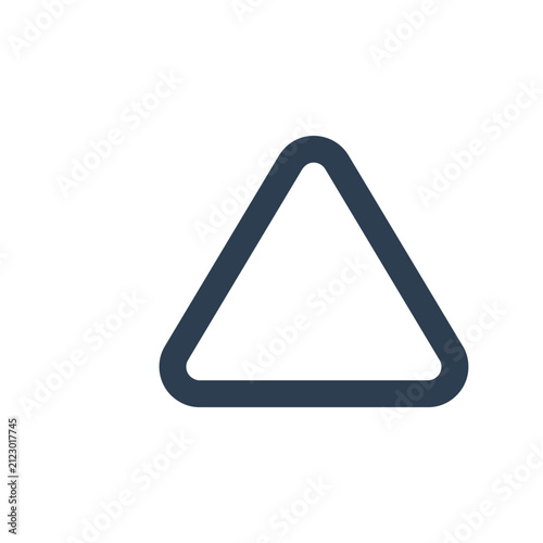 triangle line icon. geometric shape or warning direction symbol vector illustration