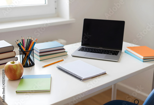 Home schooling desk with la...