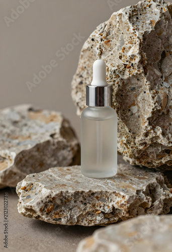 Frosted glass dropper bottl...