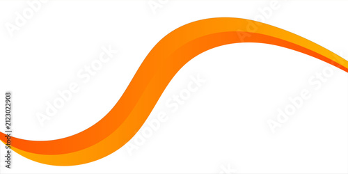 Abstract White Background with Layered Orange and Gold Yellow Curved Waves Vibrant Modern Design