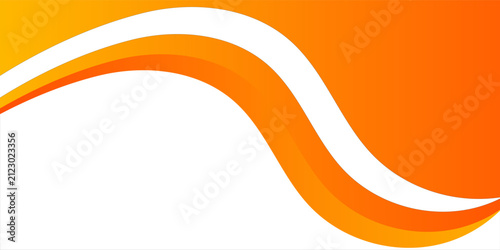 Abstract White Background with Layered Orange and Gold Yellow Curved Waves Vibrant Modern Design