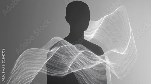 Abstract figure with flowing energy