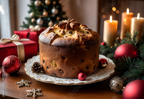 Traditional panettone cake ...
