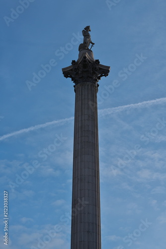 Bild auf Leinwand London, UK - May 15, 2026: Nelson's Column in Trafalgar Square in the Morning su