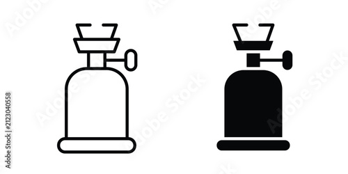 Camping gas icon thin line pictogram pack. EPS10