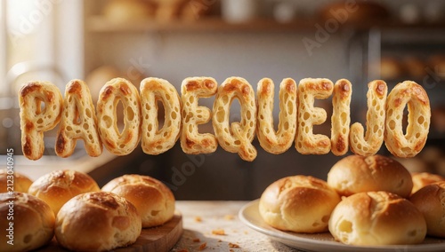 Wooden table bunch freshly baked bread rolls golden brown color have criss-cross pattern top center there text