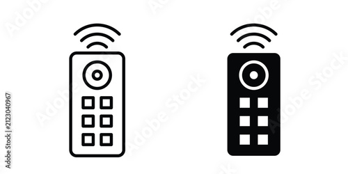 Remote control icon thin line pictogram pack. EPS10
