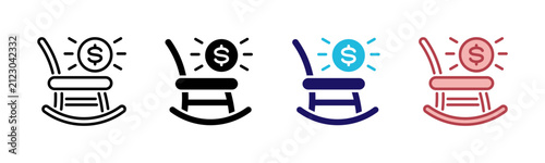 Fotografía Retirement Fund Icons, Multi Style Icon Set