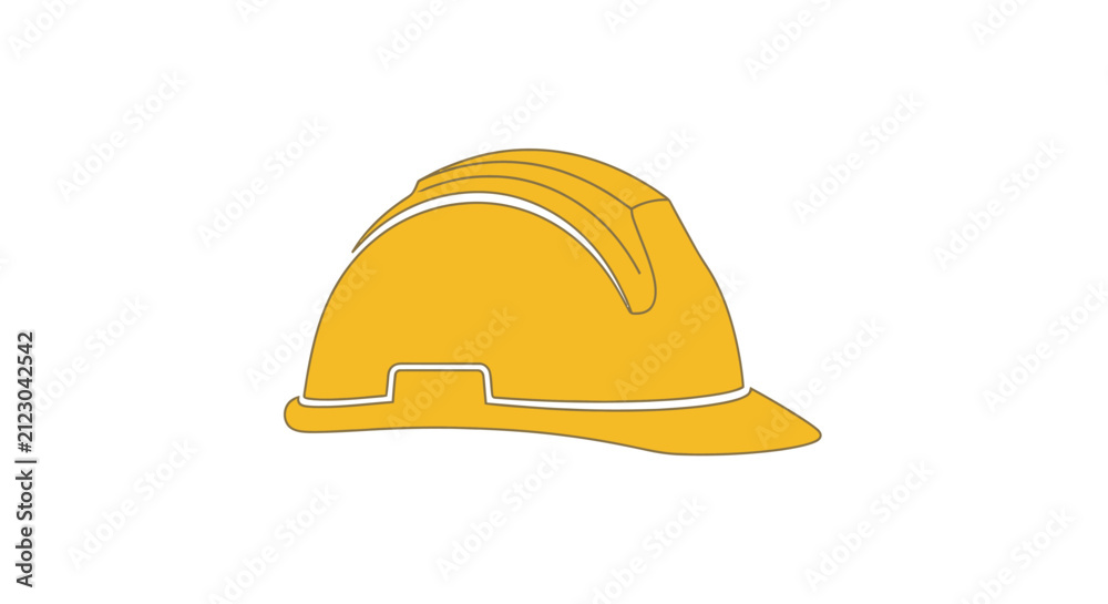 Fototapeta premium Yellow Hard Hat Safety Construction Equipment.