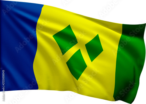 Foto Flag of Saint Vincent and the Grenadines Waving