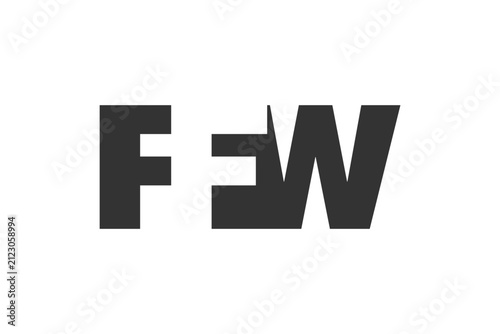 FFW logo design. Initial letter F F W bold font style for tech startups, consulting, corporate branding. Creative company name, headlines typography identity, trendy logotype.