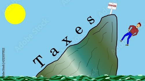 Принти на полотні An illustration which communicates that taxes are too high