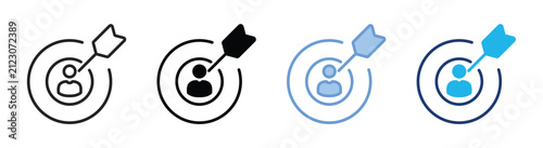 User Target icon set multiple style collection