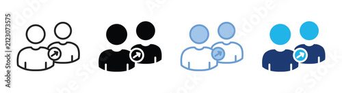 Referral icon set multiple style collection