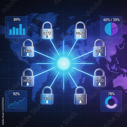 Digital security network with locks and data