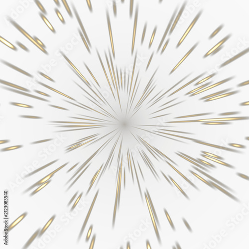 Foto Warm Hyperspace Star Warp Overlay, Isolated on Transparent Background