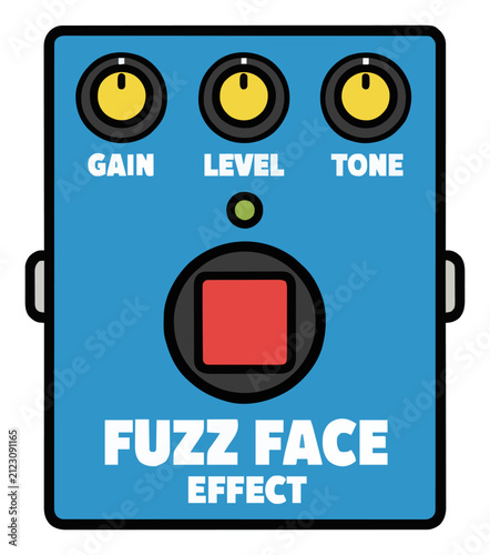 Guitar pedal music effect top down vector clipart. Generative AI