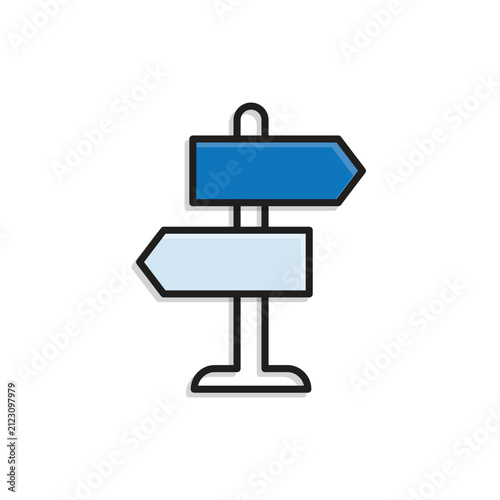 Icon solutions. Right Solution. signboard instructions. assistants, optimization, and management. Mixed design style.