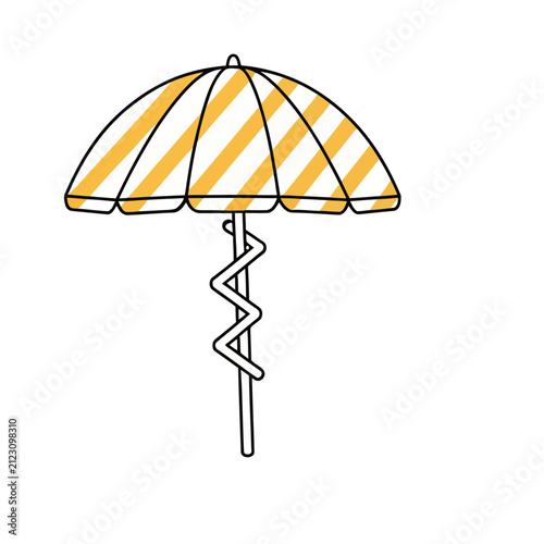 Striped Beach Umbrella
