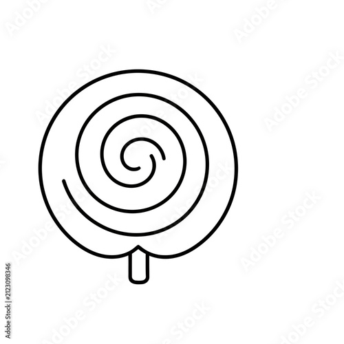 Swirl lollipop outline
