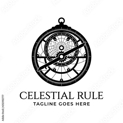 Celestial Rule astrolabe navigation logo.