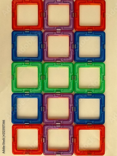 Colorful Magnetic Tile Pattern Background