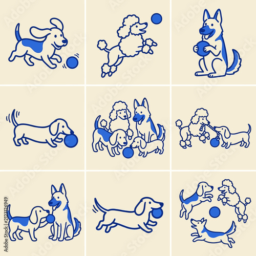 Minimalist Kawaii Vector Line Art Illustration of a Cute Character