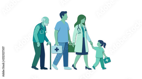 Diverse Healthcare Team Caring for All Ages
