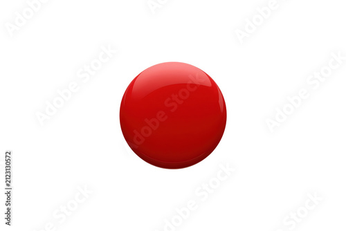 Dark red polished circular interface button
