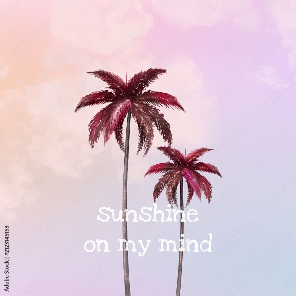 Obraz premium Sunshine positive quote Instagram post template