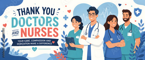 Thank you doctors and nurses healthcare heroes