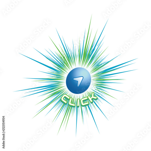Explosive Click Action Button Design