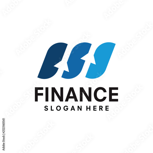 Financial Business logo design template illustration vector