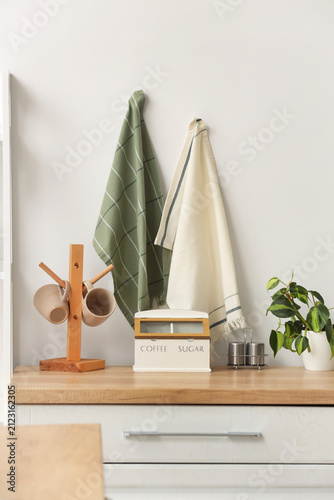 Modern kitchen counter with...
