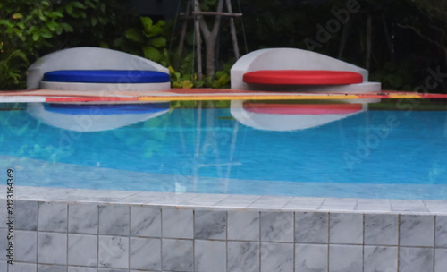 Swimming pool and pool views in a luxury condo.