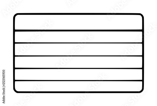 фотографія Hand-traced vector icon illustration of a blank index card with rounded corners