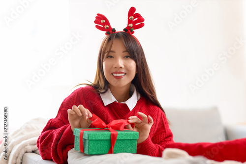 Beautiful young happy Asian...