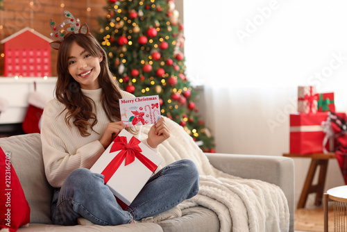 Beautiful young happy woman...