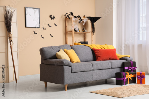 Interior of modern living r...