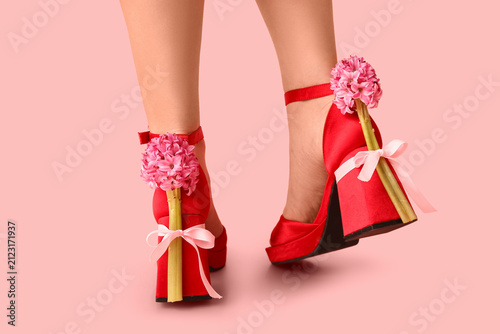 Legs of beautiful young wom...