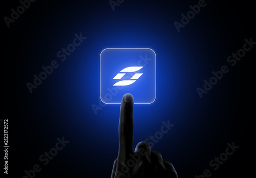 Transparent Glass Mockup in Hand for Logo Display