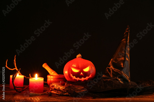 Halloween composition with ...